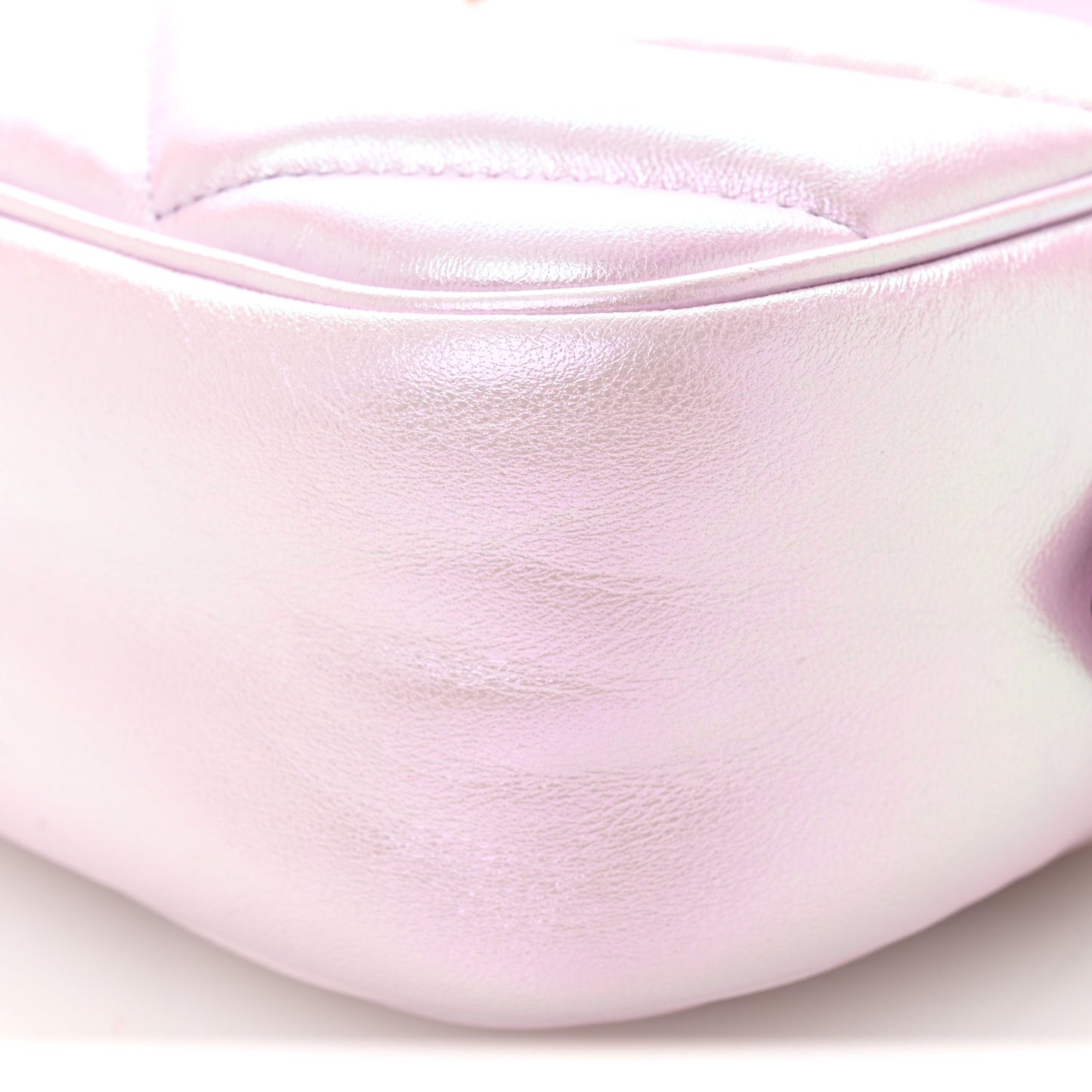 Iridescent Nappa Chevron Matelasse Small GG Marmont Chain Shoulder Bag Iridescent Escape Pink