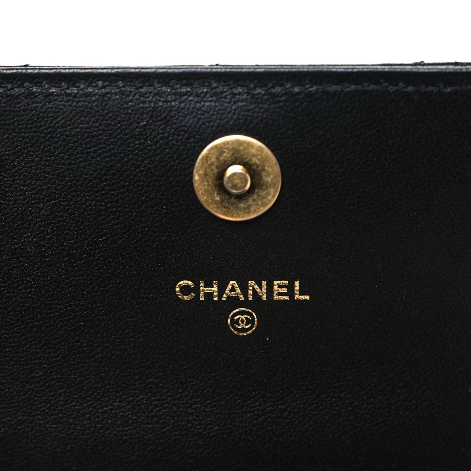 Chanel Lambskin Quilted Chain Top Handle Clutch With Chain Black 8 of 11