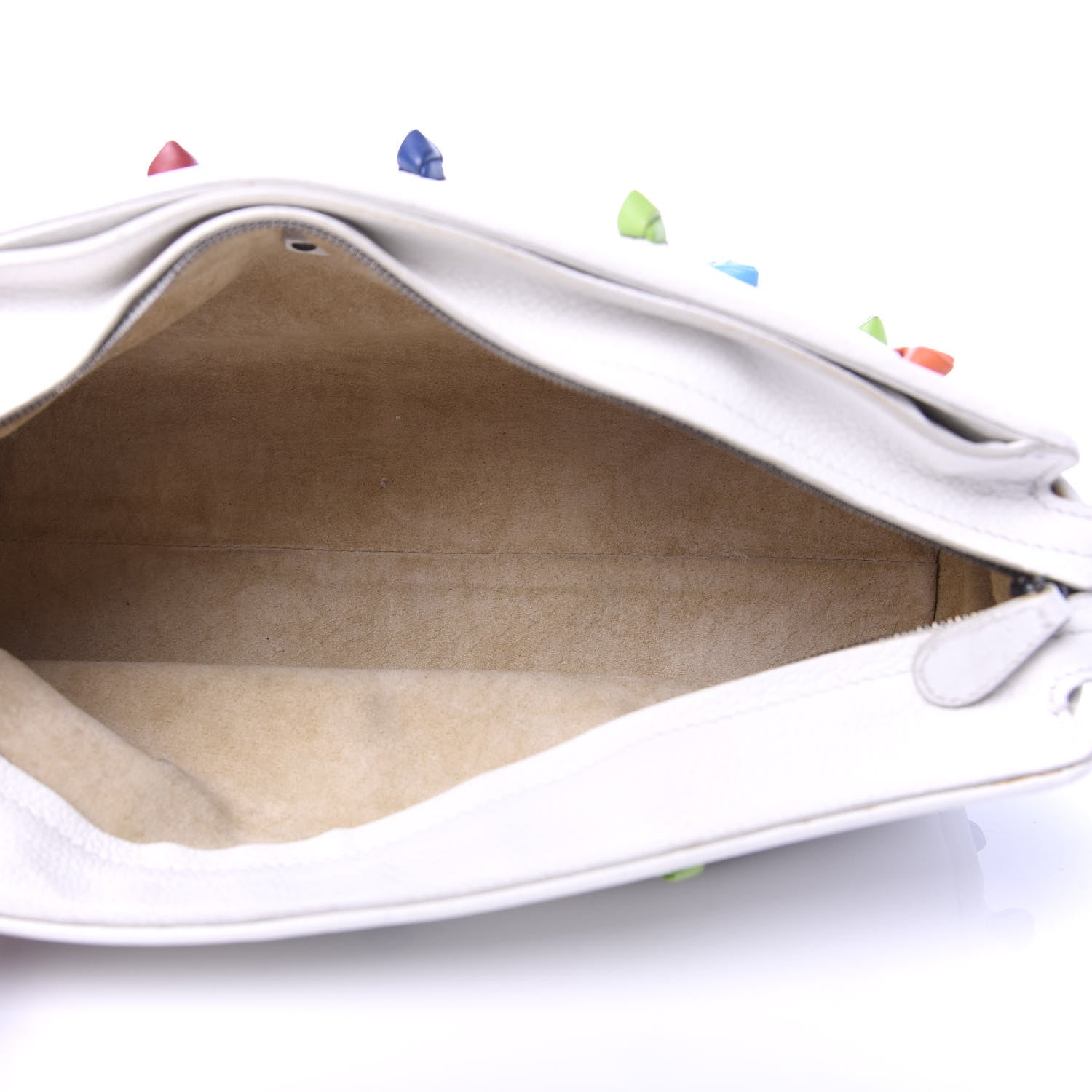 Bottega Veneta Grained Calfskin Toggle Crossbody White Multicolor 5 of 13