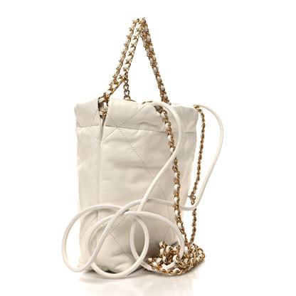 Chanel Shiny Calfskin Quilted Mini Chanel 22 White 3 of 10