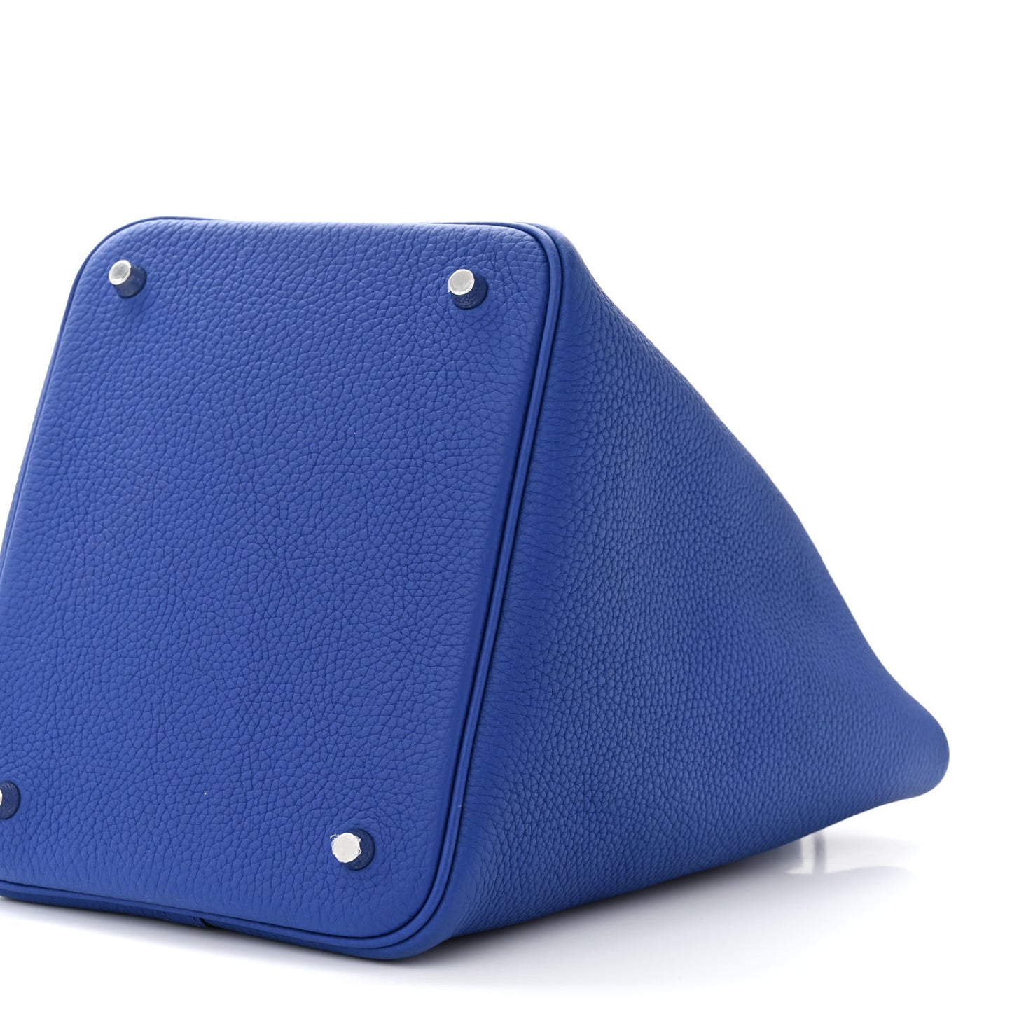 Taurillon Clemence Ostrich Touch Picotin Lock 22 Bleu Electrique
