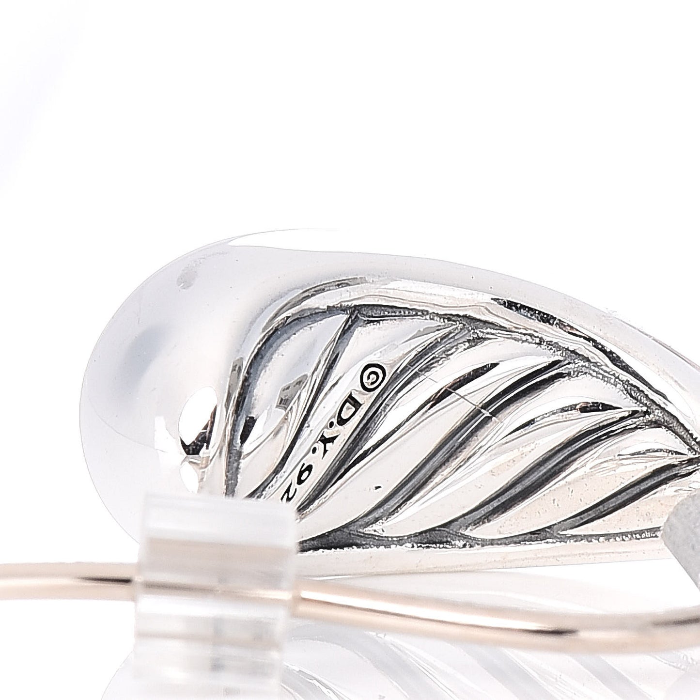 Sterling Silver Diamond 15mm Pure Form Earrings
