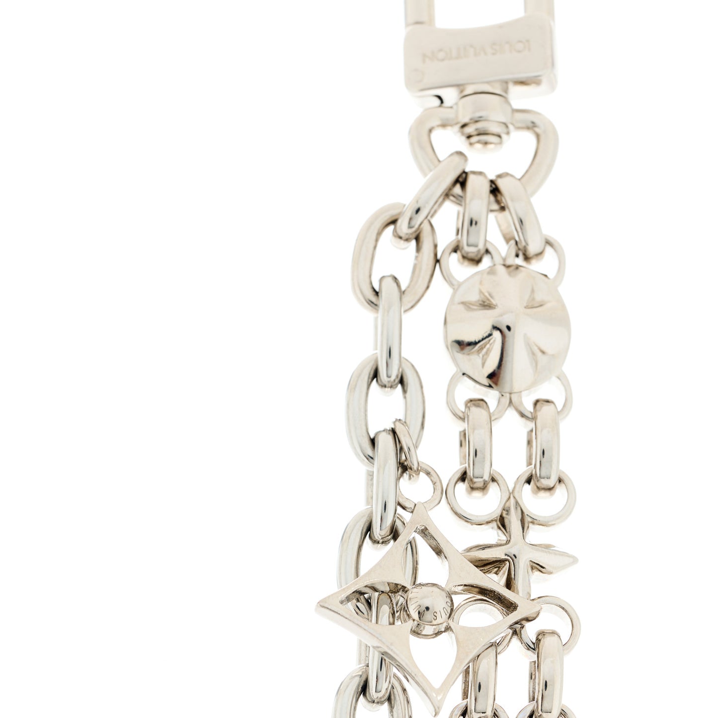 Metal My Flower Chain Bag Charm Silver