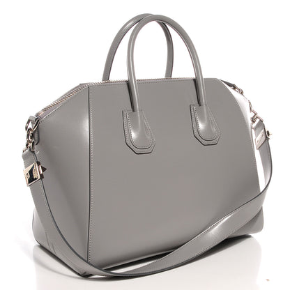 Givenchy Smooth Calfskin Medium Antigona Pearl Grey 3 of 11