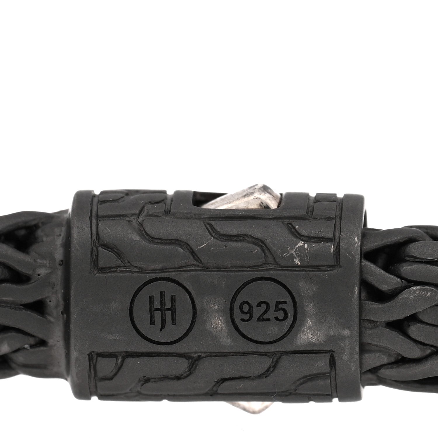 John Hardy Sterling Silver 7mm Flat Classic Chain Bracelet Matte Black 3 of 3