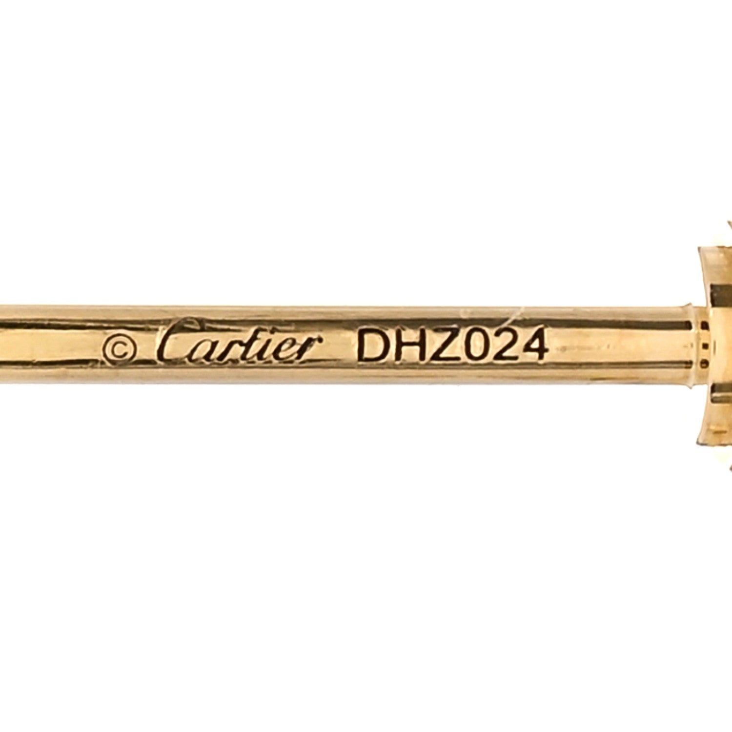 Cartier 18K Yellow Gold Diamond XS D'Amour Earrings 4 of 5