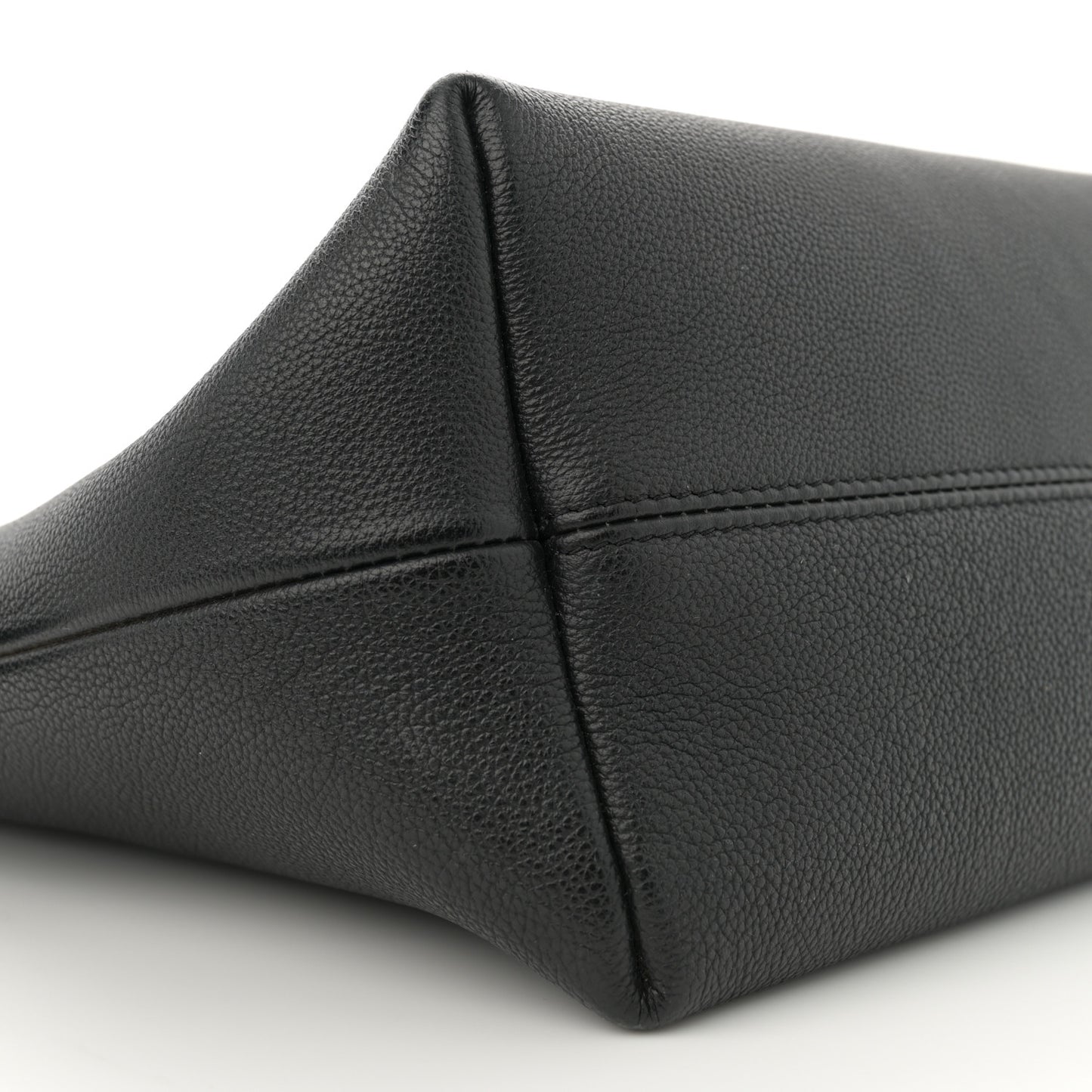 Grained Calfskin Mini TF East West Tote Black