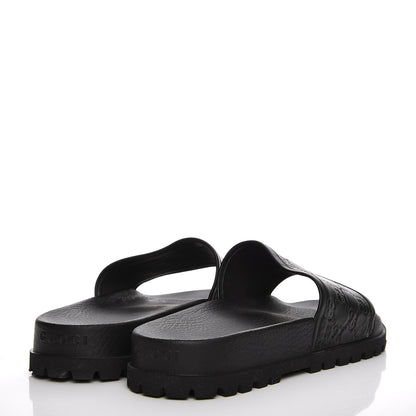 Gucci Guccissima Mens Lug Sole Slide Sandals 11 Black 4 of 9