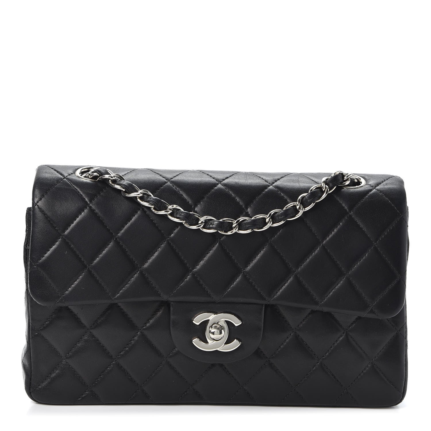 Chanel Lambskin Quilted Small Double Flap Black 1 of 10