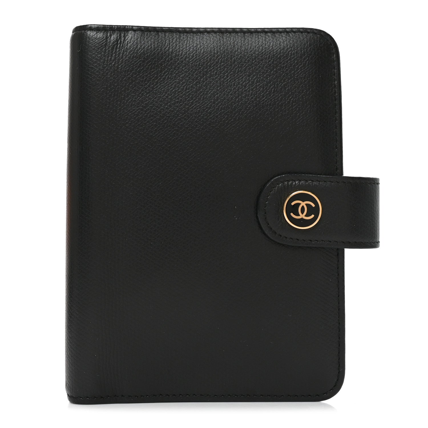 Chanel Grained Calfskin CC Button Pocket Agenda Cover Black 1 of 7
