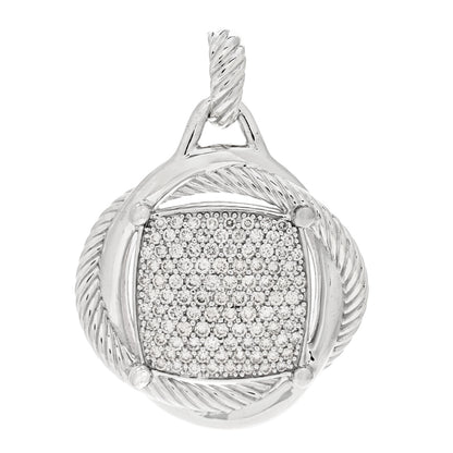 David Yurman Sterling Silver Diamond 32mm Large Infinity Pendant 1 of 4
