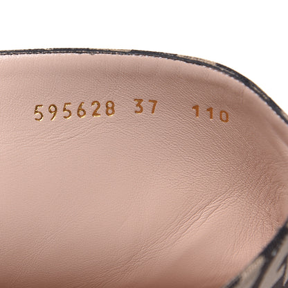 Gucci Fabric G Rhombus Print Platform Boots 37 Beige Cocoa 8 of 9