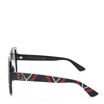 Gucci Acetate Square Frame GG0096S Sunglasses Red Green Blue 3 of 6