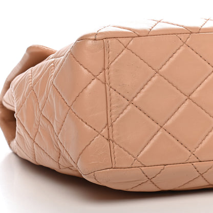 Chanel Lambskin Quilted Maxi Single Flap Beige 15 of 21