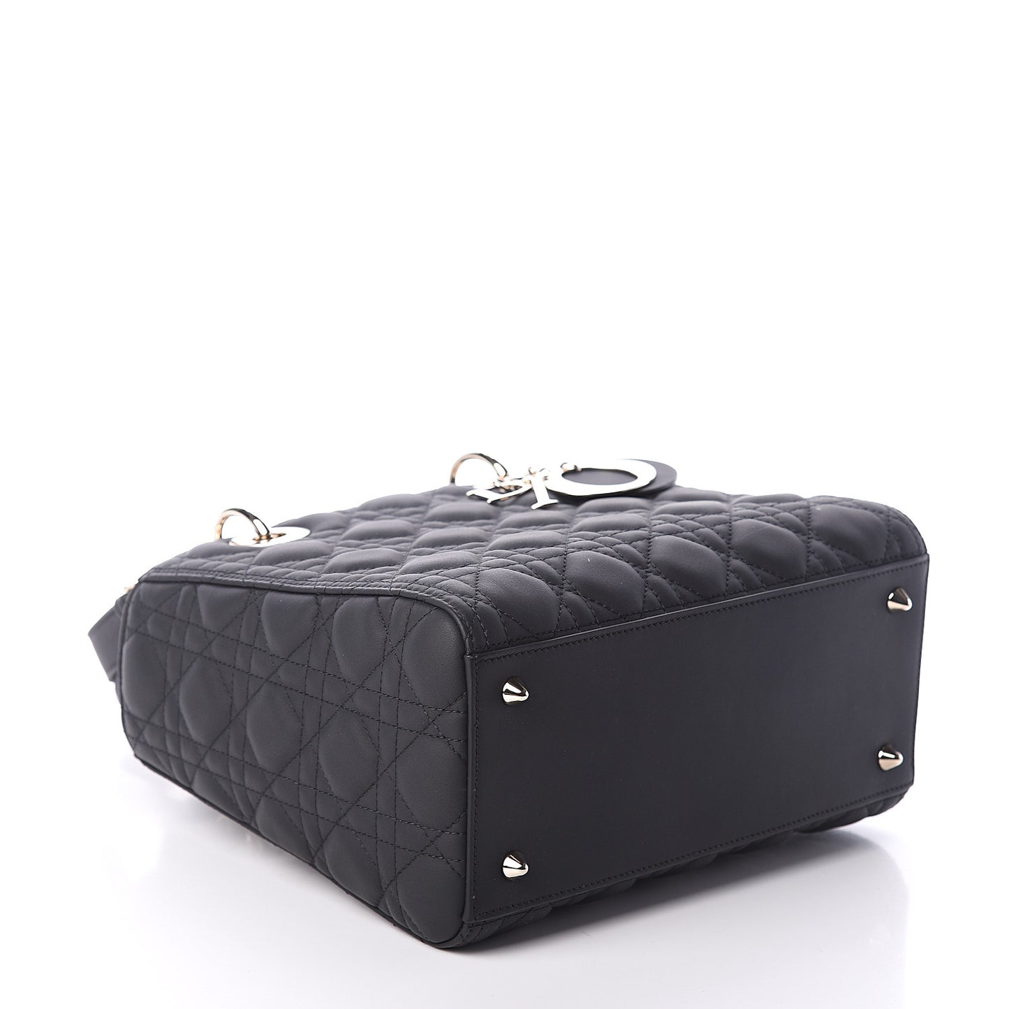 Ultra Matte Calfskin Cannage Medium Lady Dior Black