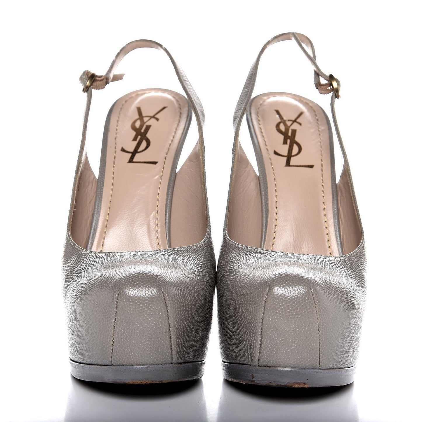 Vernigolf Tribtoo Slingback Platform Pumps 37.5 Stone Beige