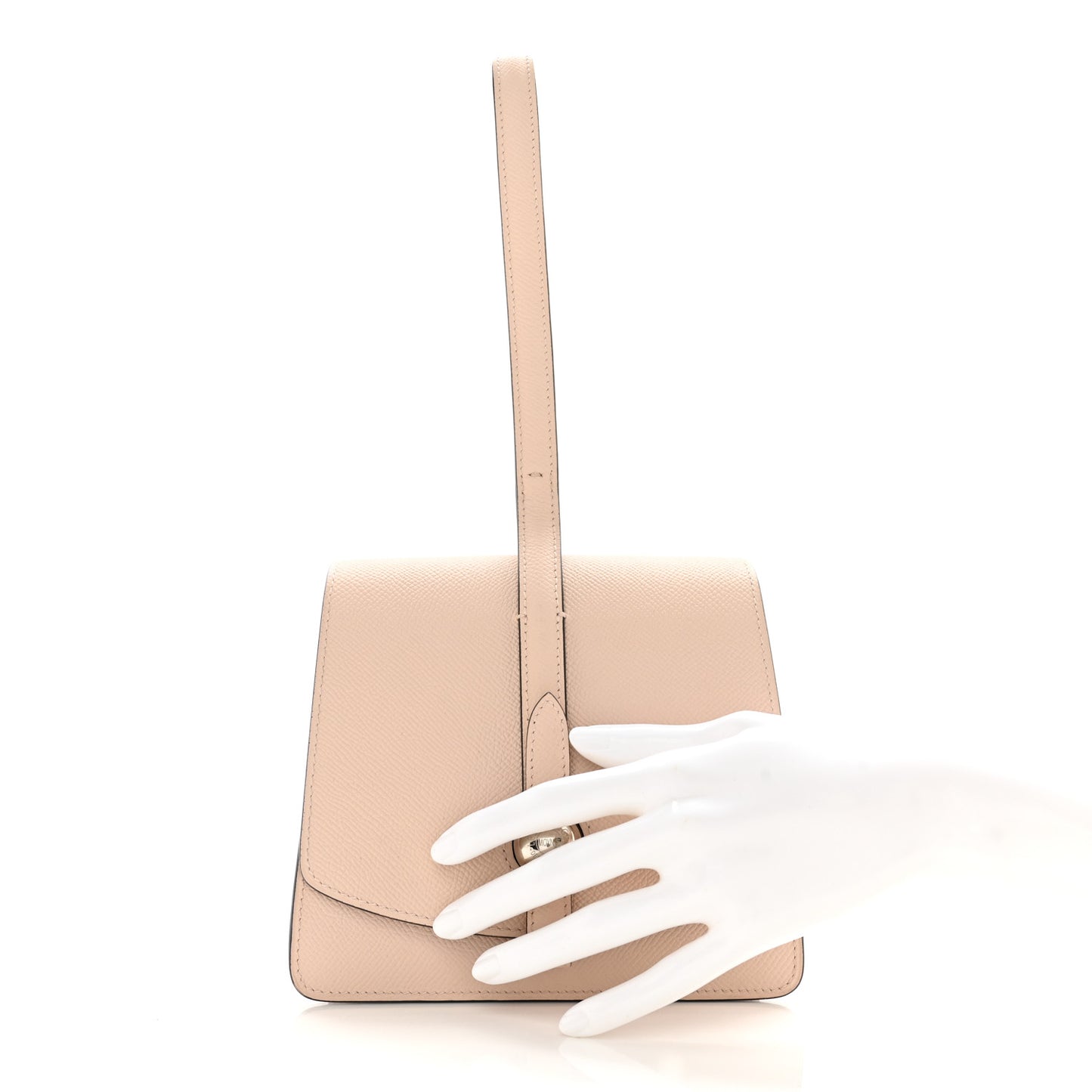 Carat Calfskin Madeleine Clutch Powder Peach