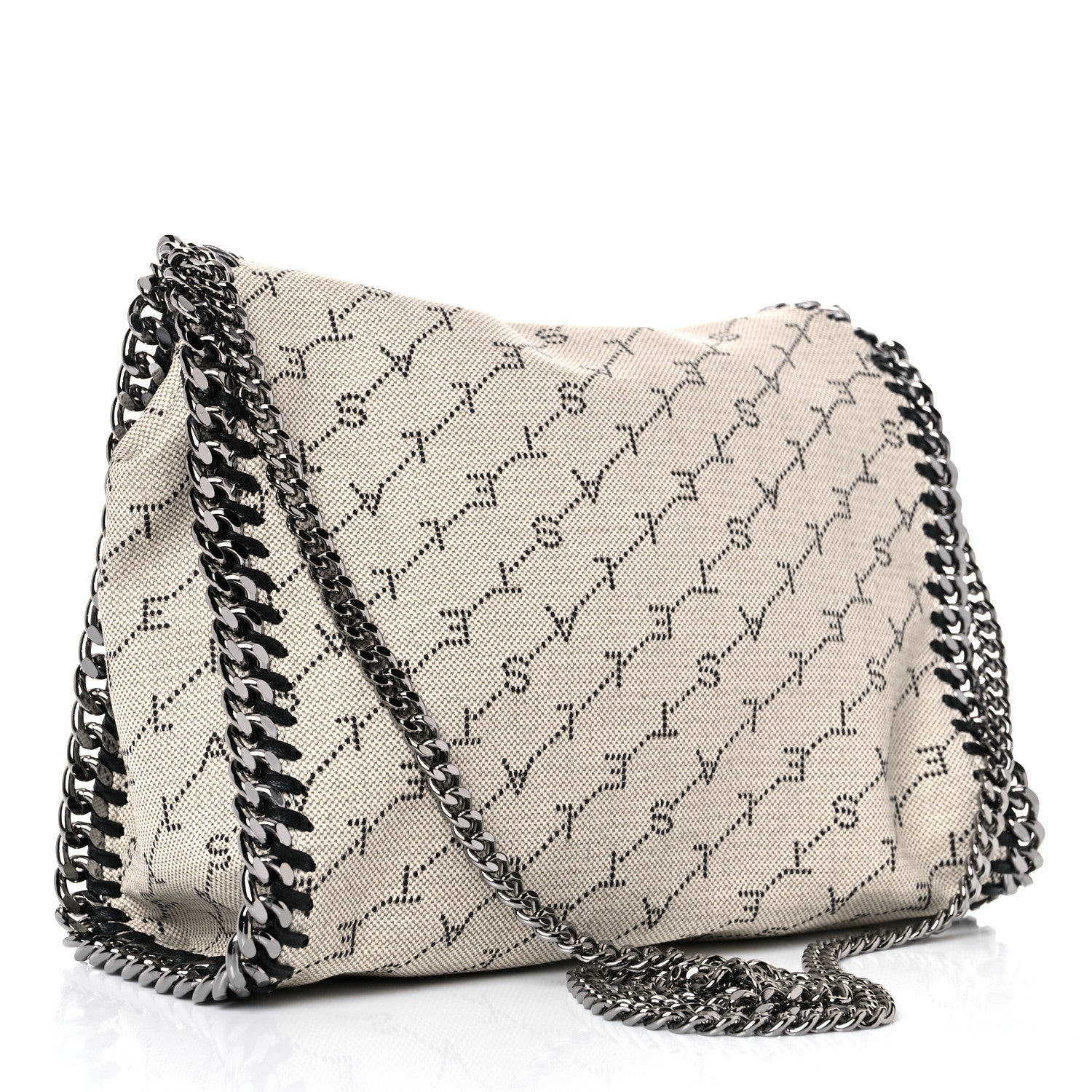 Stella McCartney Canvas Logo Mini Falabella Tote Sand 3 of 8