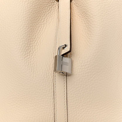 Hermes Taurillon Clemence Swift Eclat Picotin Lock 22 MM Nata Sesame 8 of 11