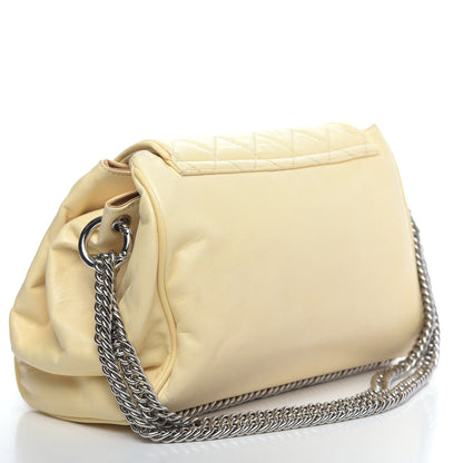 Chanel Washed Lambskin Quilted Bijoux Chain Accordion Flap White 3 of 12