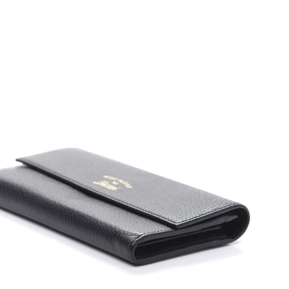 Gucci Dollar Calfskin Swing Continental Wallet Black 9 of 9