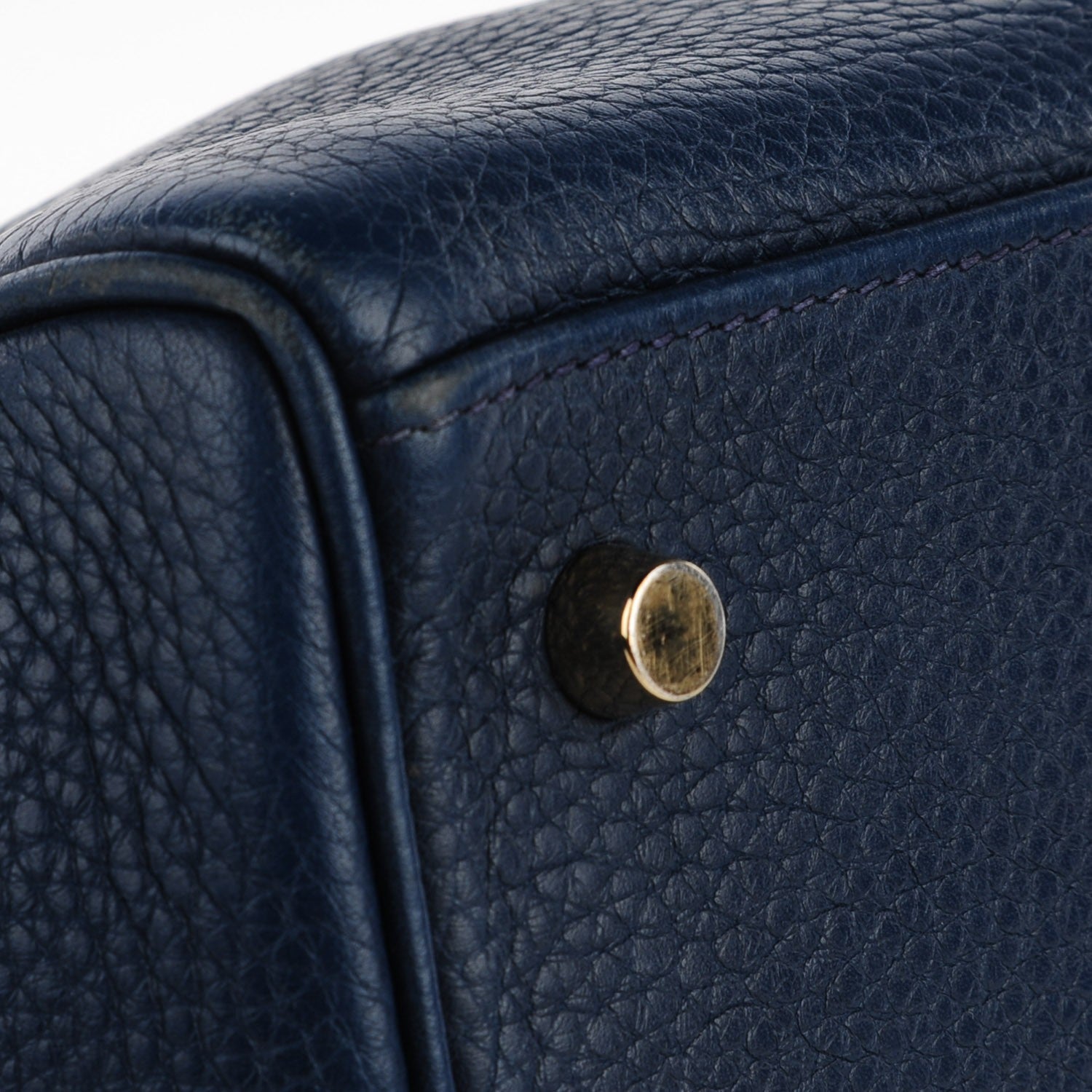 Hermes Taurillon Clemence Shoulder Kelly 40 Bleu De Malte 16 of 21