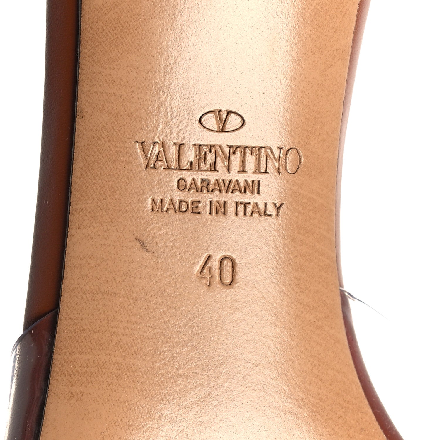 Valentino Garavani PVC Calfskin VLogo 80mm Mules 40 Brown 6 of 8