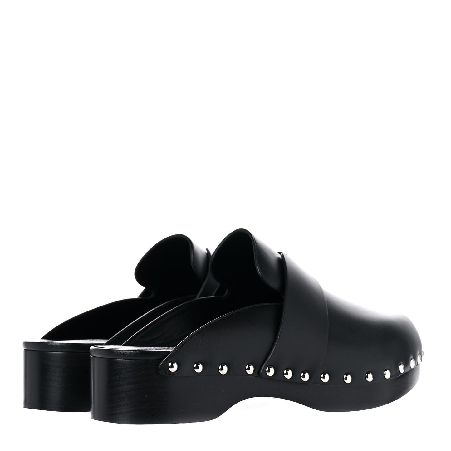 Calfskin Calya Mules 40 Black