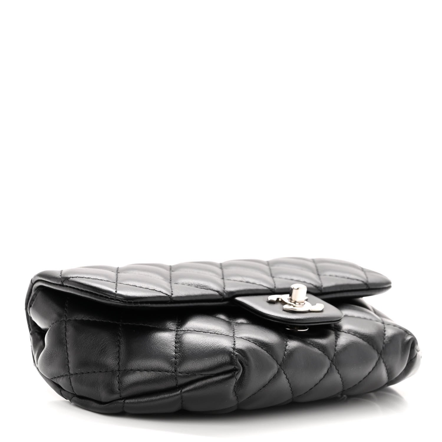 Chanel Calfskin Quilted CC Uniform Flap Belt Bag Black 3 of 9
