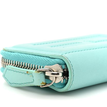 Fendi Vitello Flamingo Mini Zip Around Wallet Tiffany 11 of 17