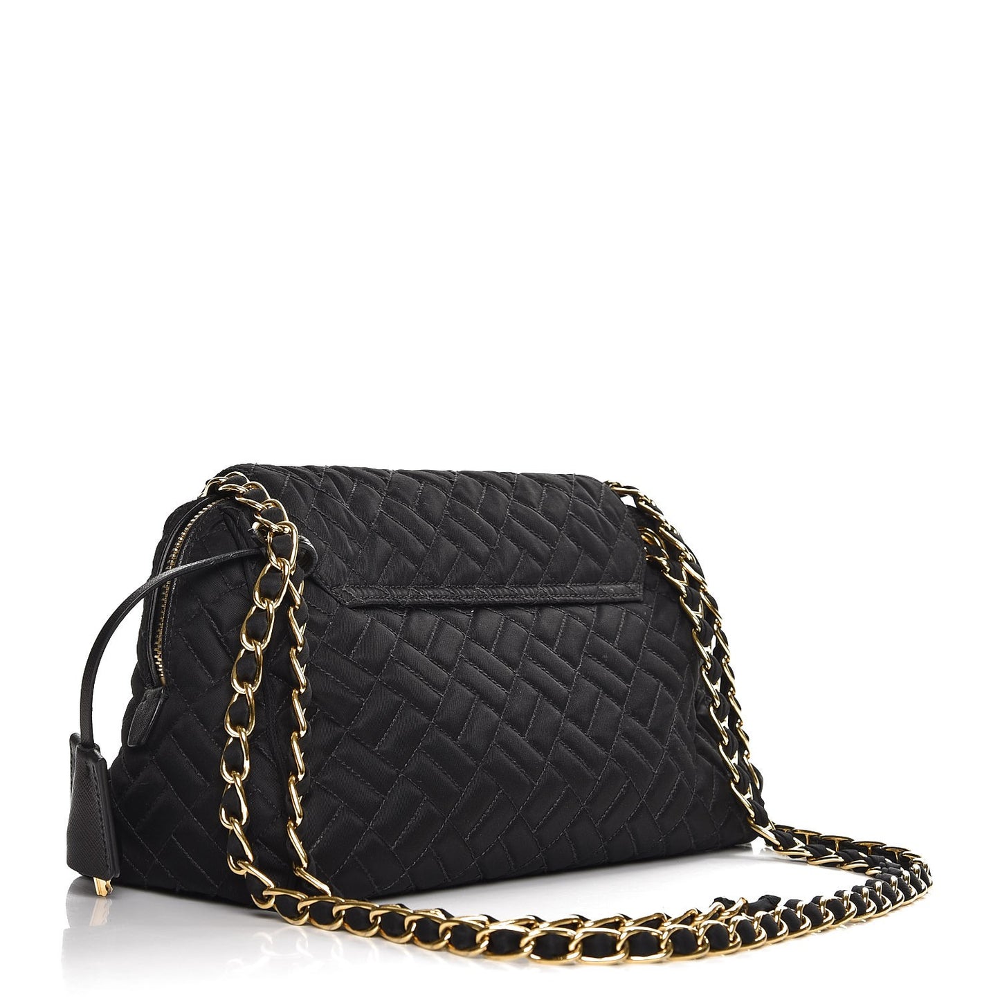 Nylon Tessuto Impuntu Quilted Flap Black