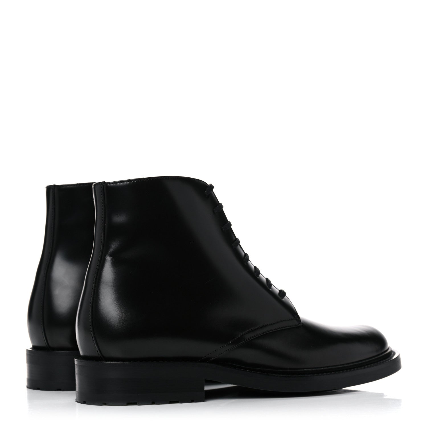 Saint Laurent Calfskin Womens Army Combat Boots 39 Black 4 of 9