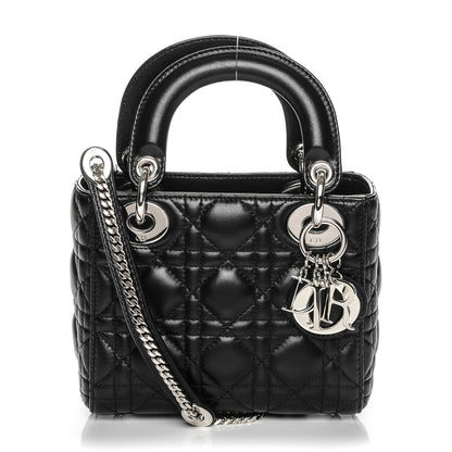 Christian Dior Lambskin Cannage Mini Lady Dior Black 1 of 6