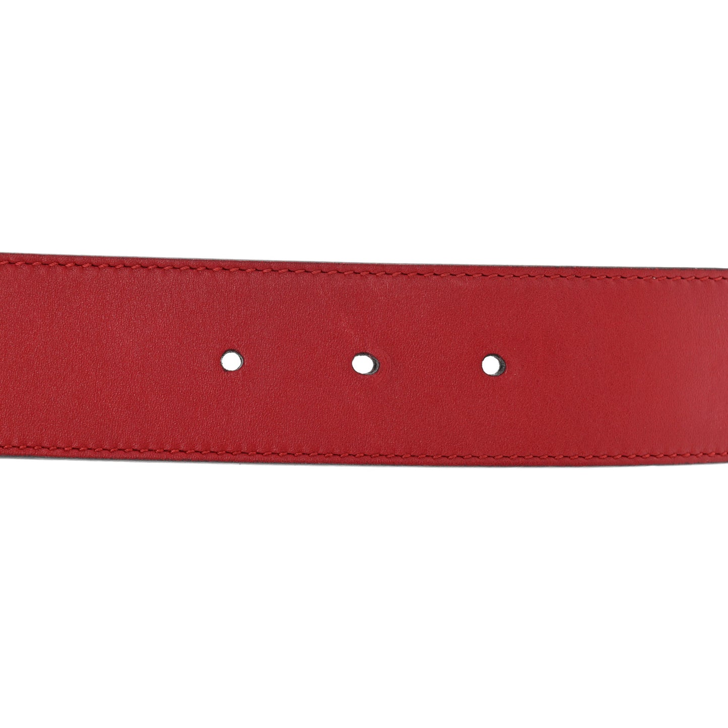 Moon Calfskin Torchon Double G 40mm Belt 80 32 Hibiscus Red