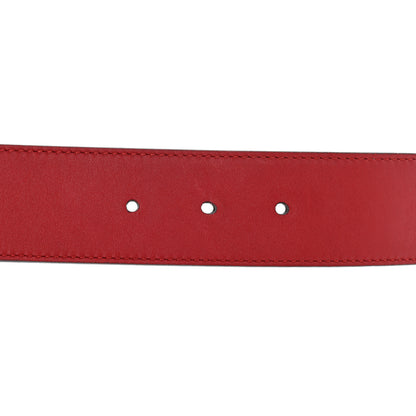 Gucci Moon Calfskin Torchon Double G 40mm Belt 80 32 Hibiscus Red 4 of 6