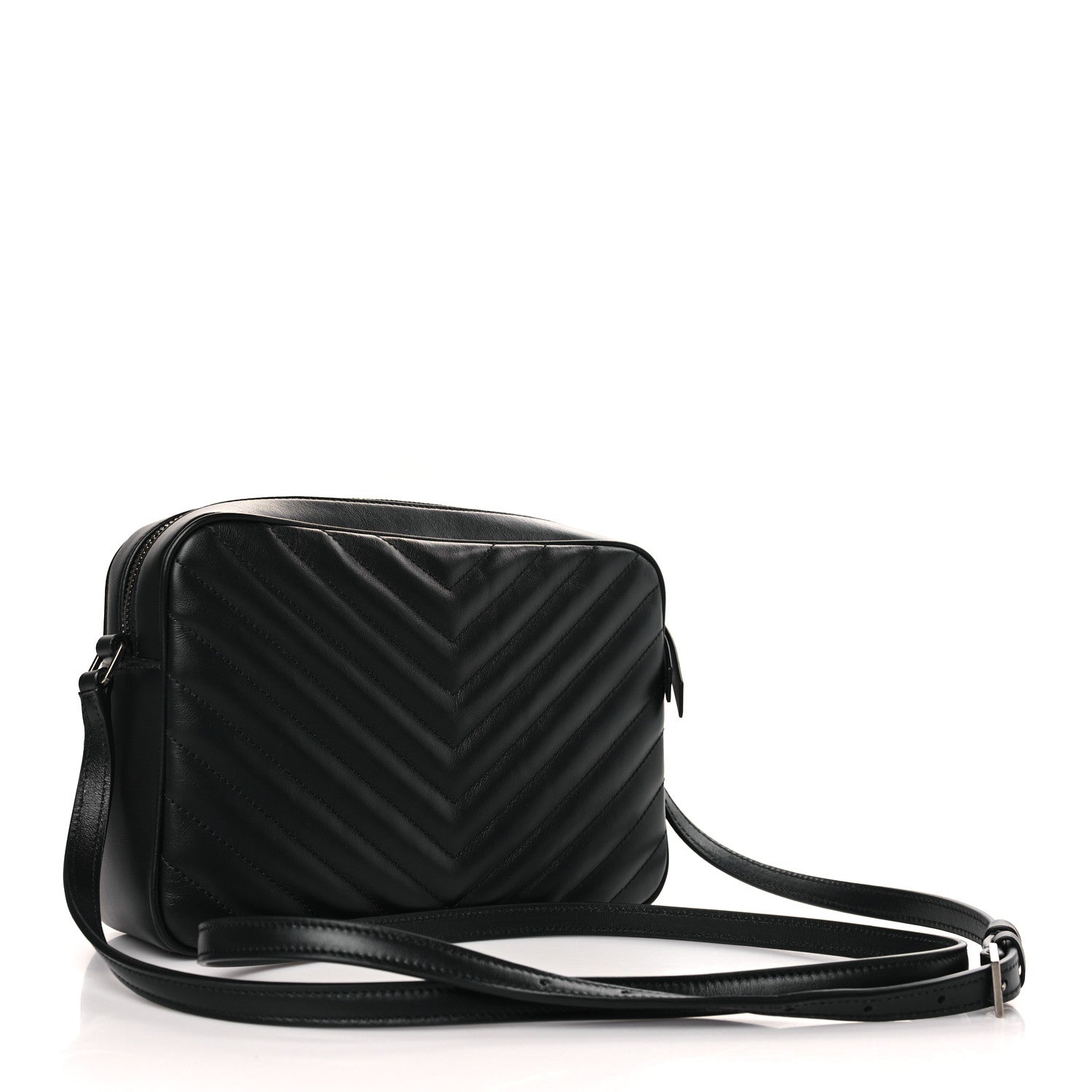 Saint Laurent Calfskin Matelasse Monogram Lou Camera Bag Black 3 of 9