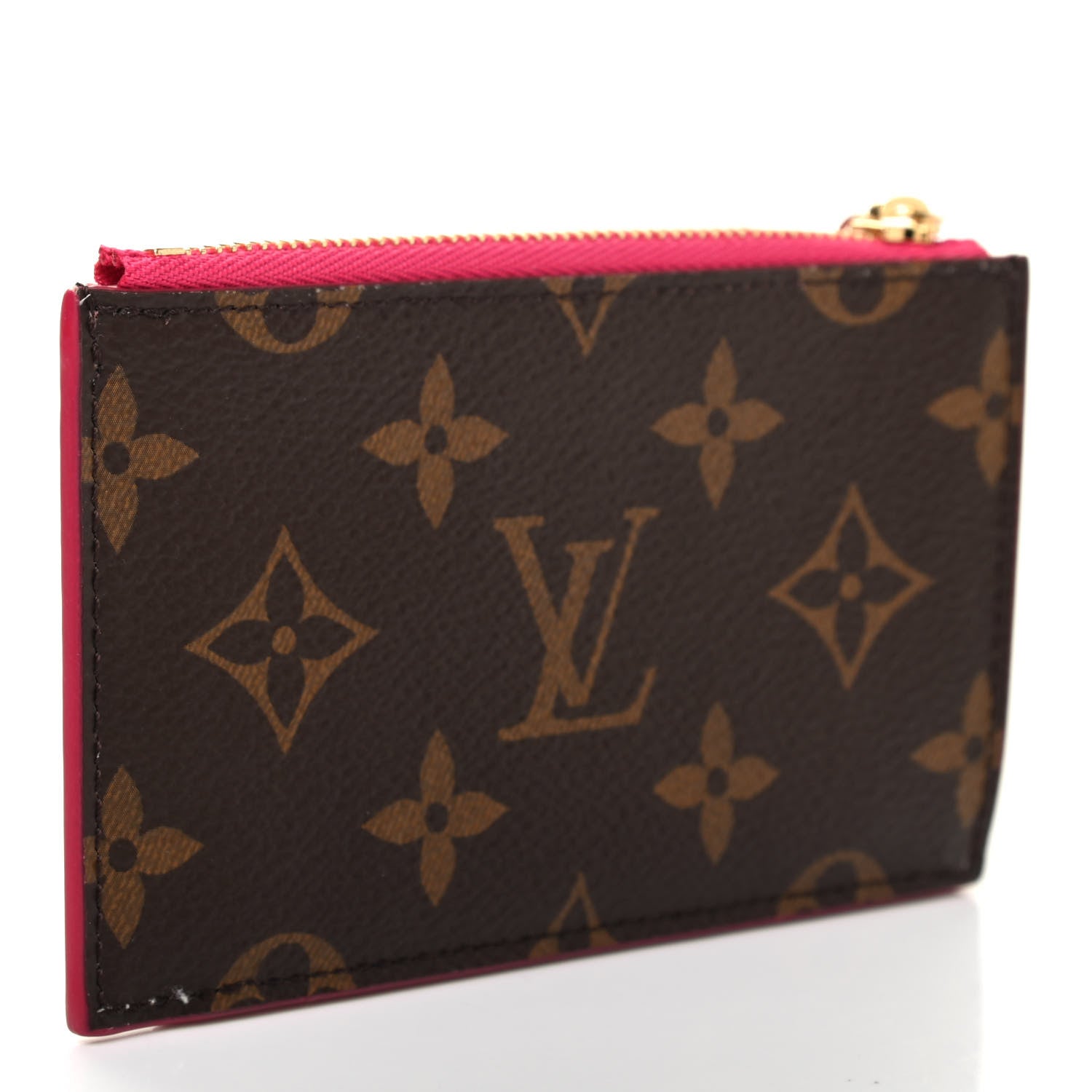 Louis Vuitton Monogram Blooming Flowers Zipped Card Holder Hot Pink Rose Ballerine 3 of 7