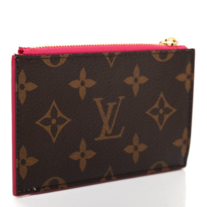 Louis Vuitton Monogram Blooming Flowers Zipped Card Holder Hot Pink Rose Ballerine 3 of 7