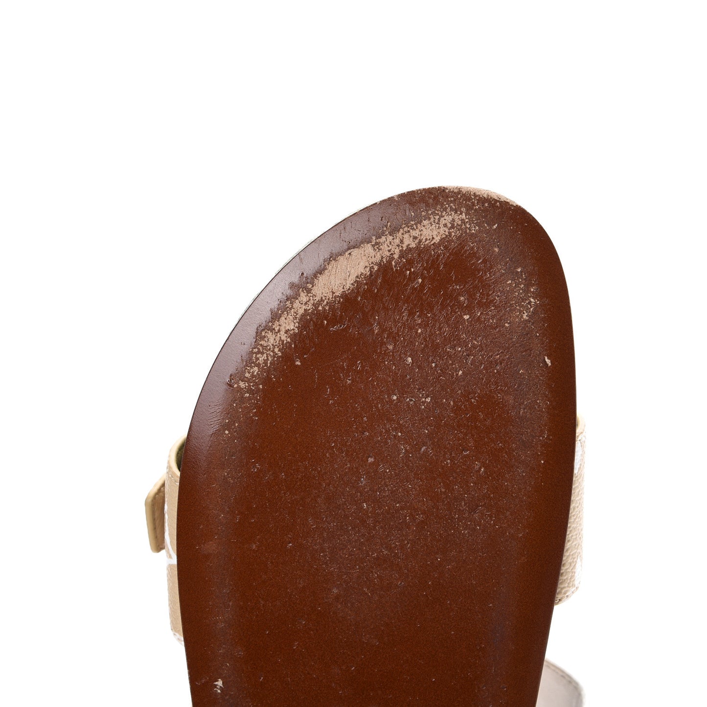 Monogram Giant Bom Dia Flat Mule Sandals 39 White Moka