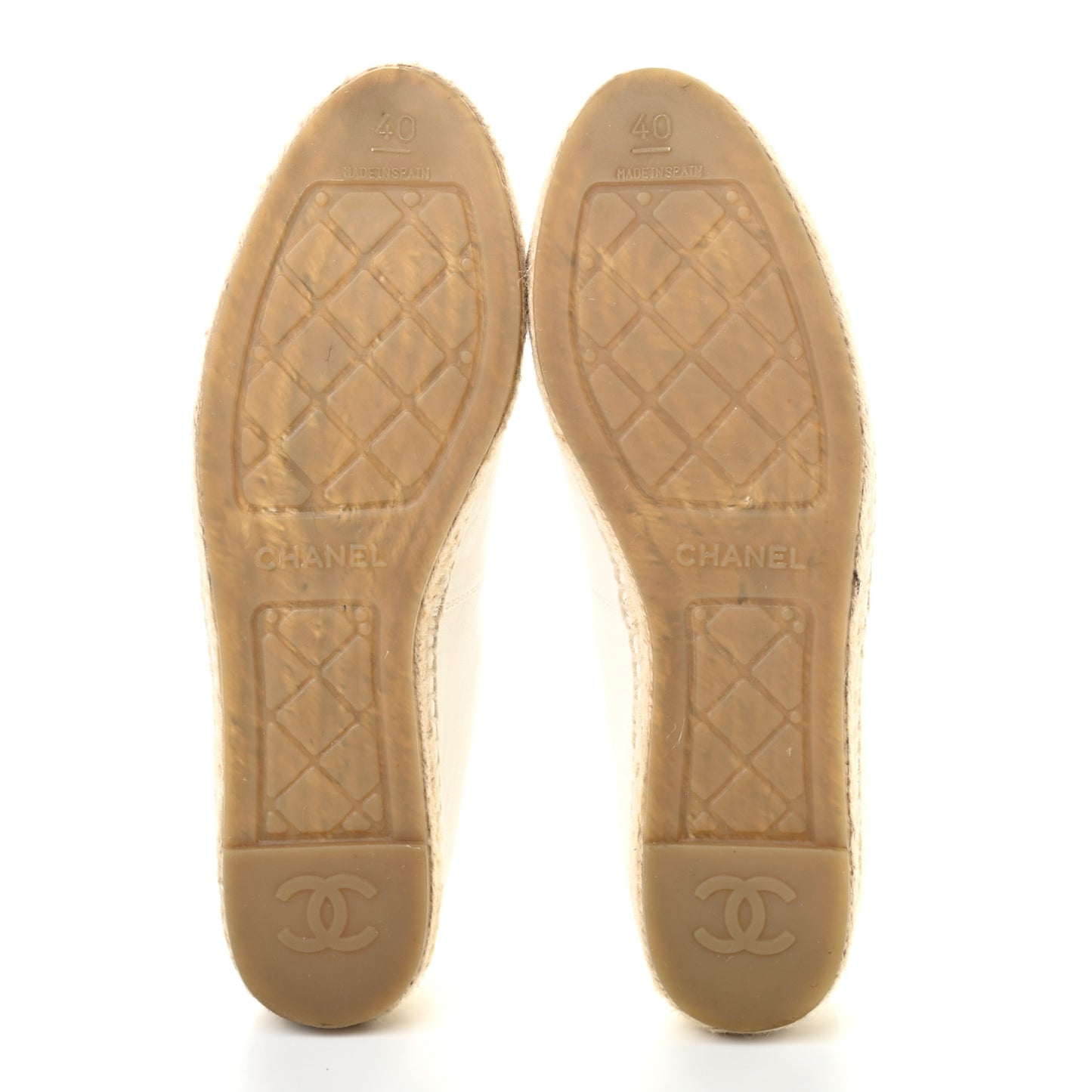 Lambskin CC Espadrilles 40 White