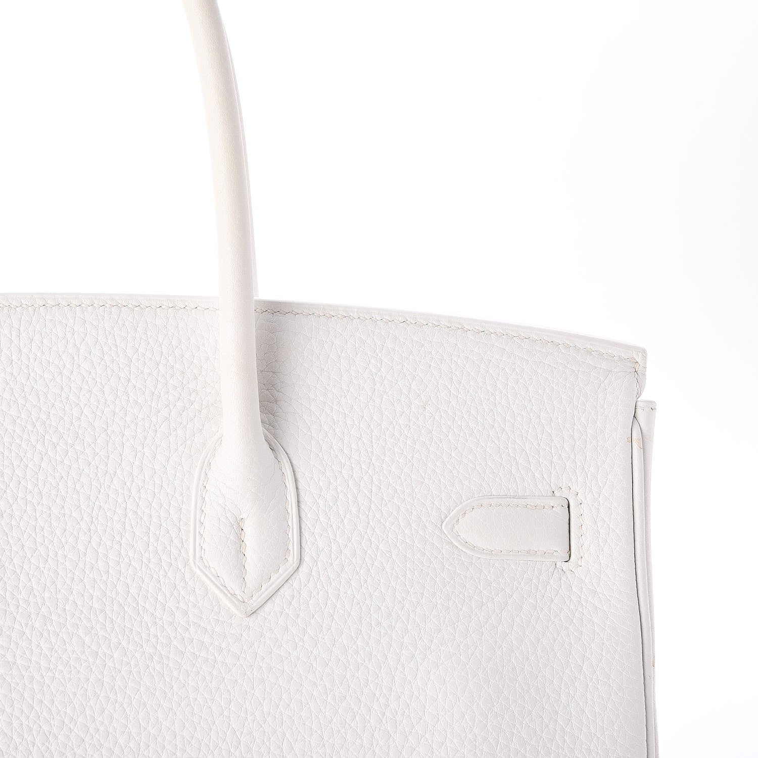Hermes Taurillon Clemence Birkin 35 White 27 of 33