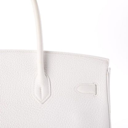 Hermes Taurillon Clemence Birkin 35 White 27 of 33