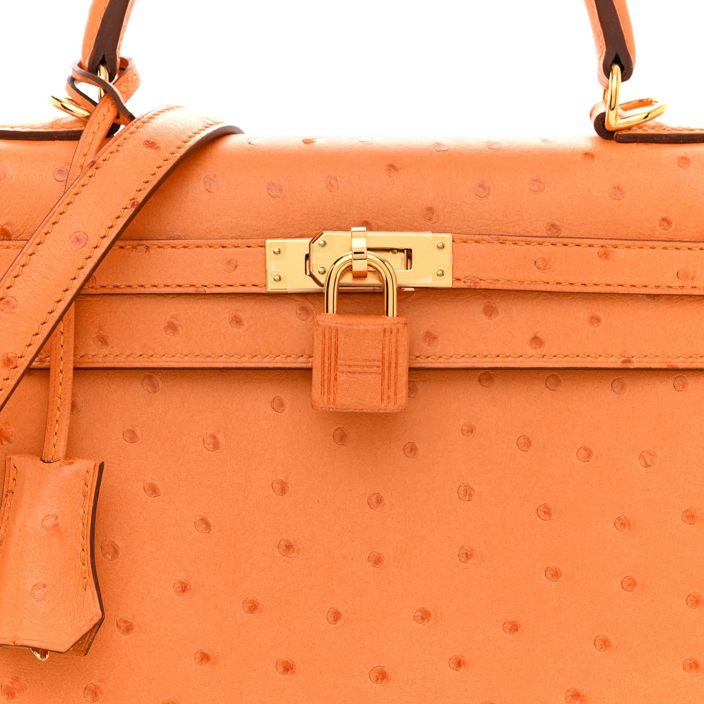 Ostrich Kelly Sellier 25 Abricot