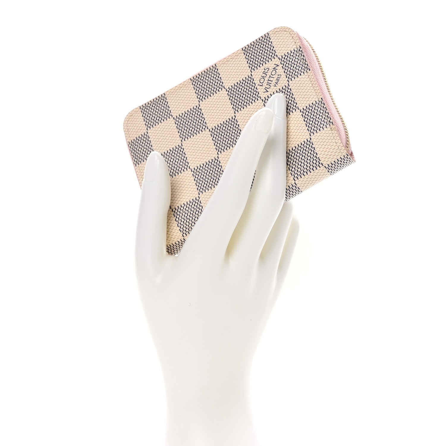 Louis Vuitton Damier Azur Zippy Coin Purse Rose Ballerine 2 of 7