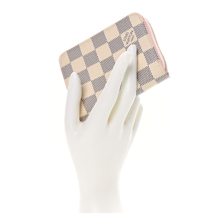 Louis Vuitton Damier Azur Zippy Coin Purse Rose Ballerine 2 of 7