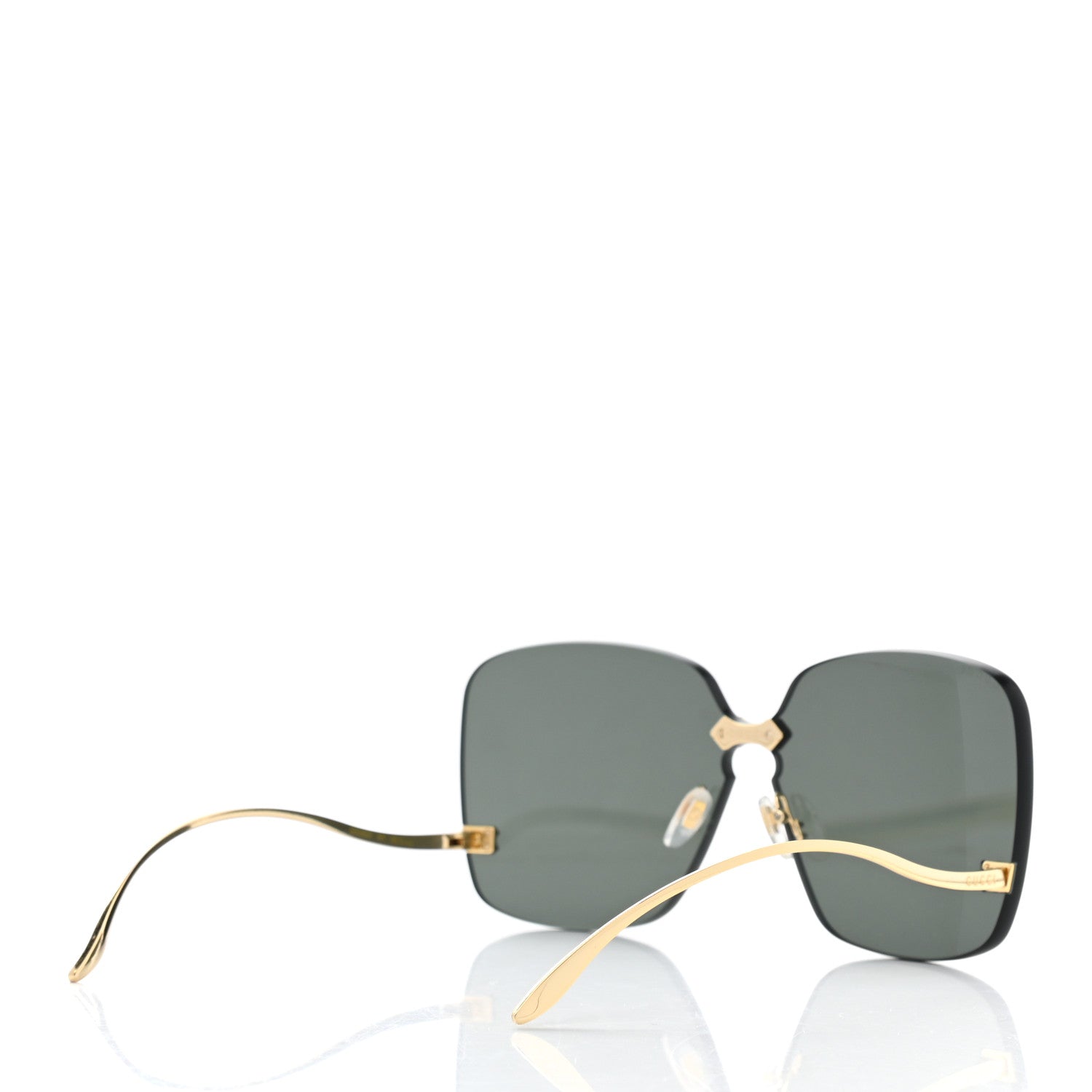 Gucci Metal Rimless Sunglasses GG0352S Gold 4 of 7