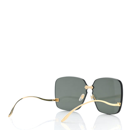 Gucci Metal Rimless Sunglasses GG0352S Gold 4 of 7
