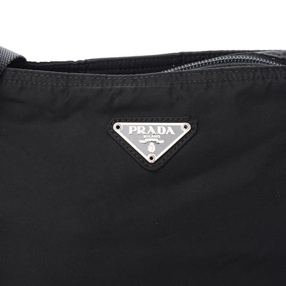 Prada Tessuto Nylon Small Flat Messenger Bag Black 10 of 10