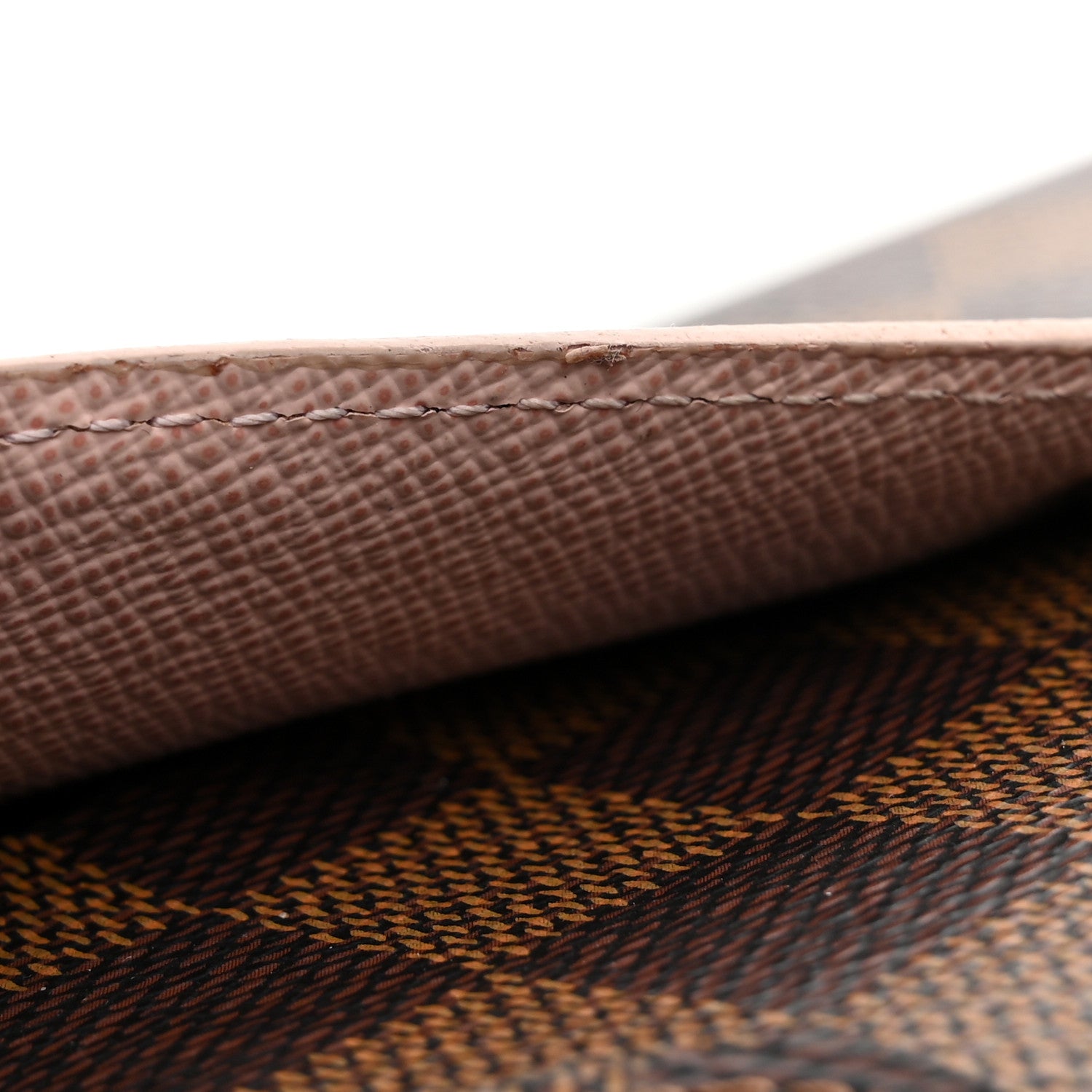 Louis Vuitton Damier Ebene Caissa Wallet Rose Ballerine 7 of 8