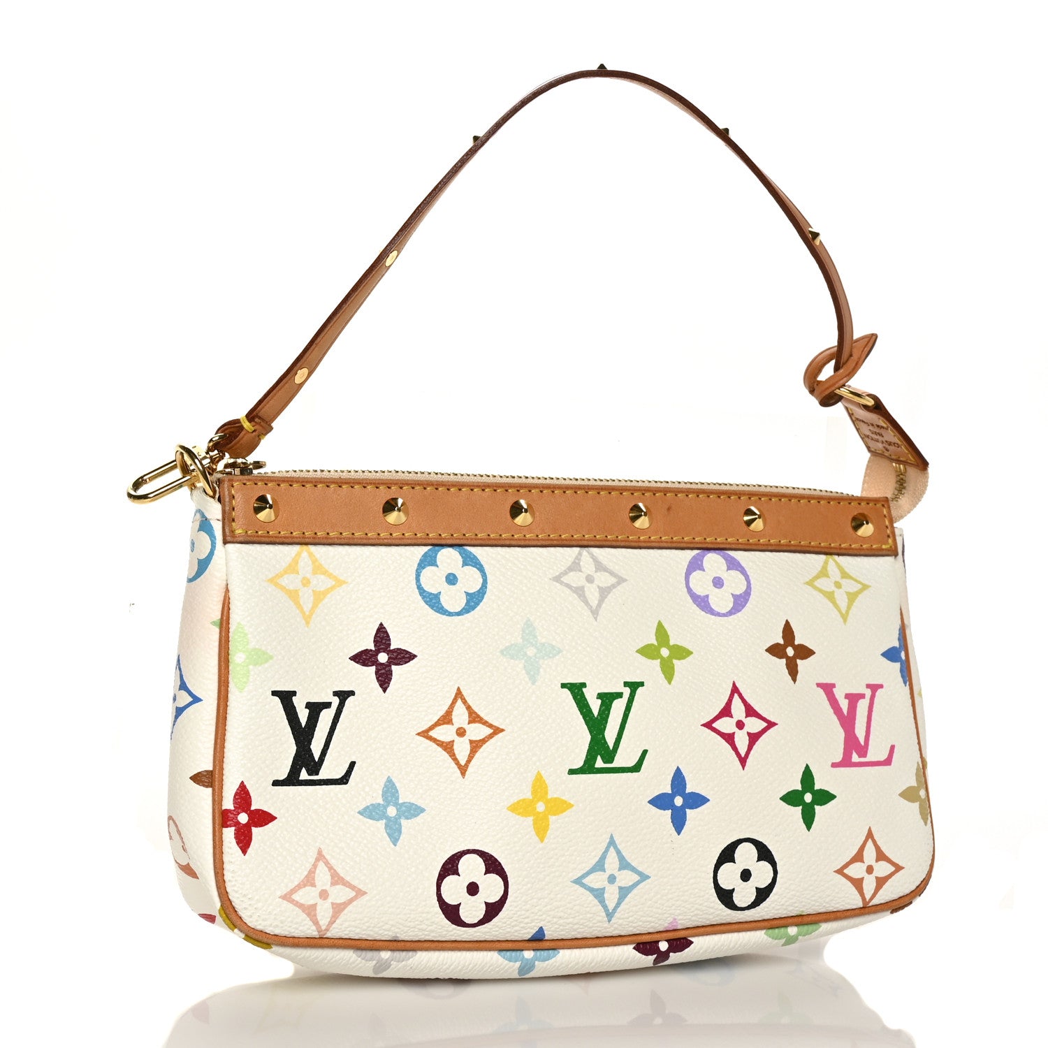 Louis Vuitton Monogram Multicolor Pochette Accessories White 3 of 6
